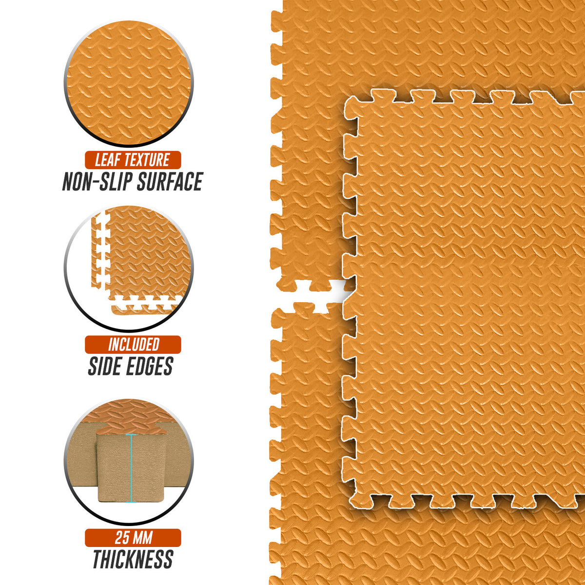 EVA INTERLOCKING FLOOR MATS SOFT FOAM GYM FLOORING MAT YOGA TILES 25 MM 60X60Cm - Top Beat Cart