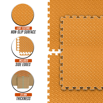 EVA INTERLOCKING FLOOR MATS SOFT FOAM GYM FLOORING MAT YOGA TILES 25 MM 60X60Cm - Top Beat Cart
