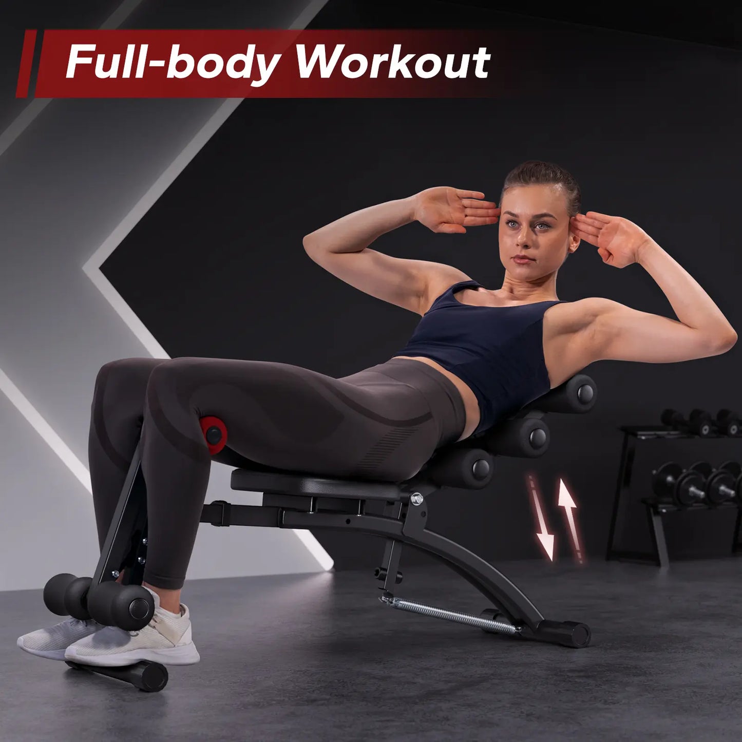 Merach Adjustable Weight Bench, Multi-Functional Full-Body Dumbbell Workouts, 300Lbs Capacity Triangular Structure, Ergonomic Padded Backrest, Exercise Machine for Home Gym Strength Training Summervibes