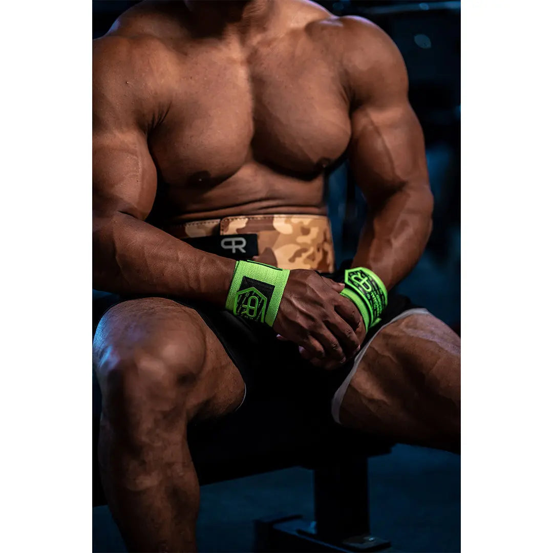 PR Heavy Duty Premium Wrist Wraps - Enhance Grip Strength, Stability, Injury Prevention