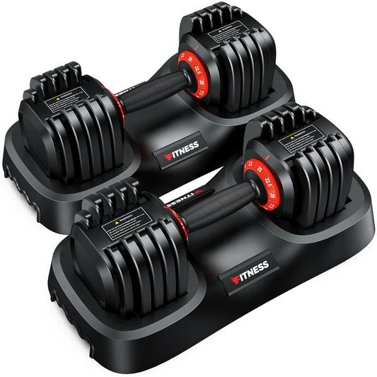 Bearbro 55Lb/80Lb Adjustable Dumbbells, 1-Sec Adjustable Weights Dumbbells , 5 in 1 Free Dumbbell with Anti-Slip Texture Handle, Weight Set for Home Gym Suit Both Men and Women,Dealsforyoudays
