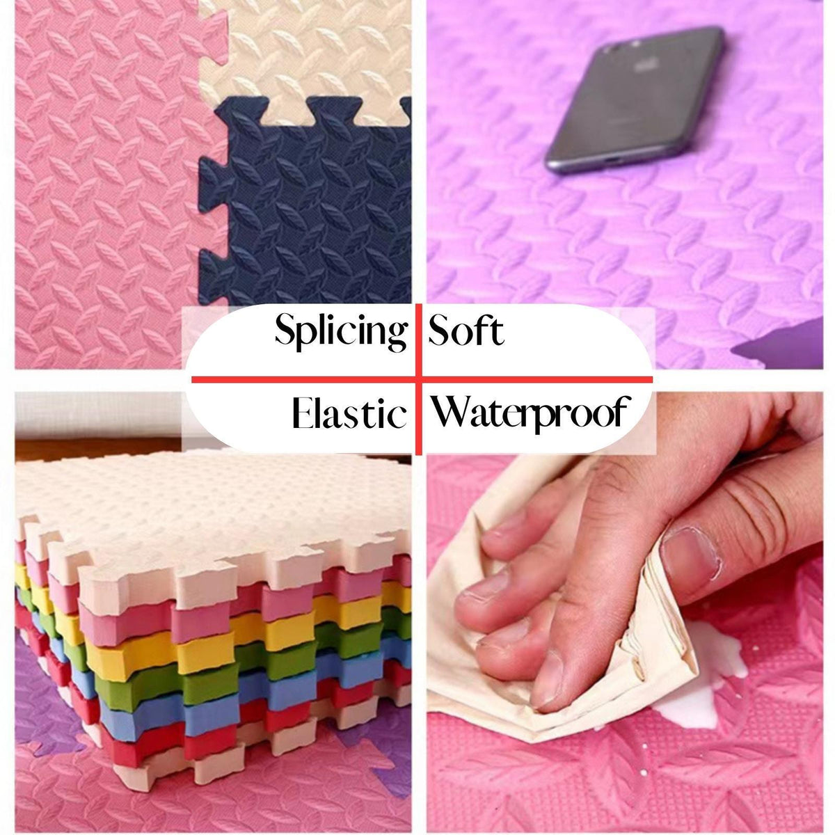 EVA INTERLOCKING FLOOR MATS SOFT FOAM GYM FLOORING MAT YOGA TILES 25 MM 60X60Cm - Top Beat Cart