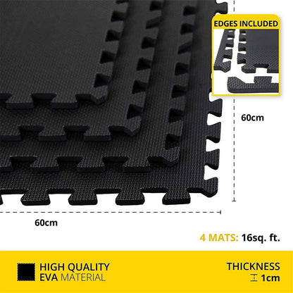 INTERLOCKING EVA SOFT FOAM EXERCISE FLOOR MATS GARAGE OFFICE KIDS PLAY - Top Beat Cart