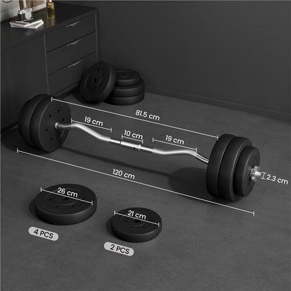 Barbell Weight Set 30Kg/25Kg/20Kg Barbell Adjustable Gym Weight for Home Fitness - Top Beat Cart