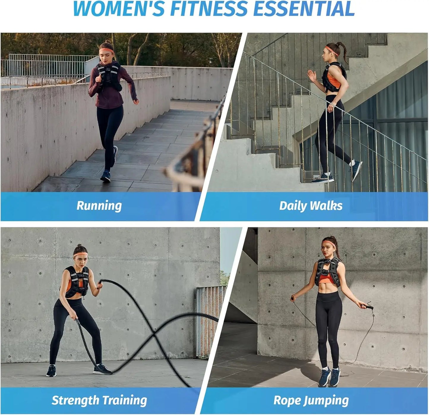 【Aprilstockup】Zelus Weighted Vests,6/8/12/16/20/25/30Lbs Weight Vest with Detachable Phone Pouch&Reflective Stripes&Adjustable Straps| Exercise Equipment & Workout Enhancer for Motivational Walking, Strength Training, Running, Rucking#Summervibes Summervi