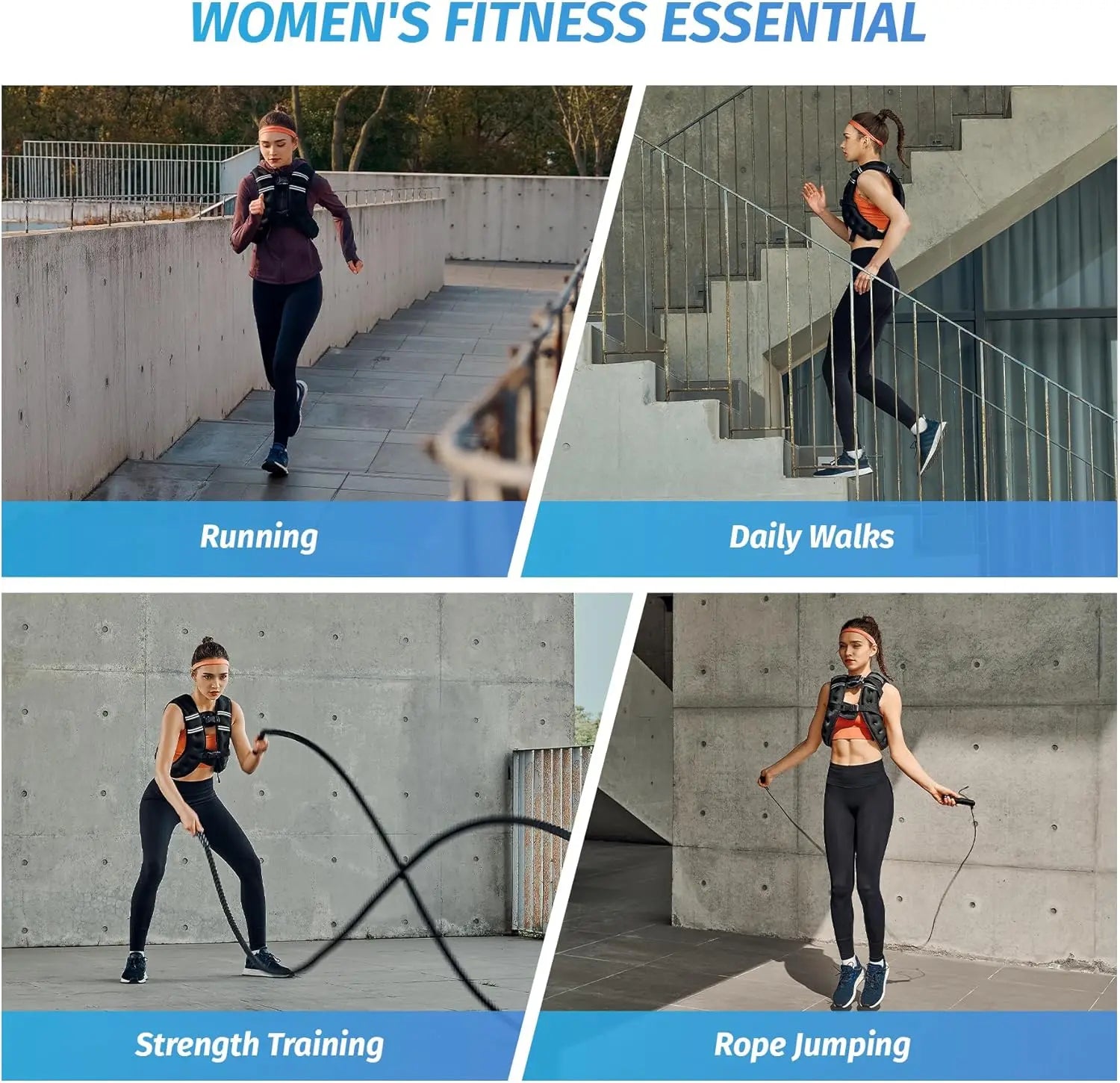 【Aprilstockup】Zelus Weighted Vests,6/8/12/16/20/25/30Lbs Weight Vest with Detachable Phone Pouch&Reflective Stripes&Adjustable Straps| Exercise Equipment & Workout Enhancer for Motivational Walking, Strength Training, Running, Rucking#Summervibes Summervi