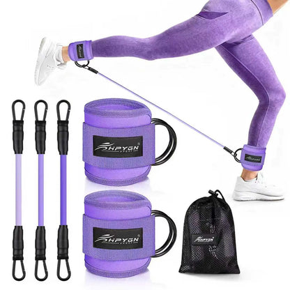HPYGN Ankle Resistance Bands, Ankle Bands for Working Out with Cuffs, Resistance Bands for Leg Butt Training Workout Equipment for Kickbacks Hip Gluteus Training Exercises, Ankle Strap with Exercise Bands