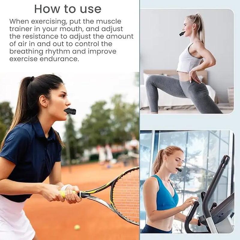 Adjustable Resistance Breathing Exercise Trainer, Compact Home Gym Equipment for Breath Control, Portable Easy-Clean Gear for Daily Fitness (Sports & Outdoor Agility Training Equipment)