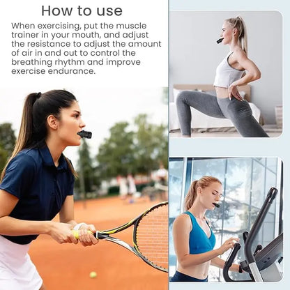Adjustable Resistance Breathing Exercise Trainer, Compact Home Gym Equipment for Breath Control, Portable Easy-Clean Gear for Daily Fitness (Sports & Outdoor Agility Training Equipment)