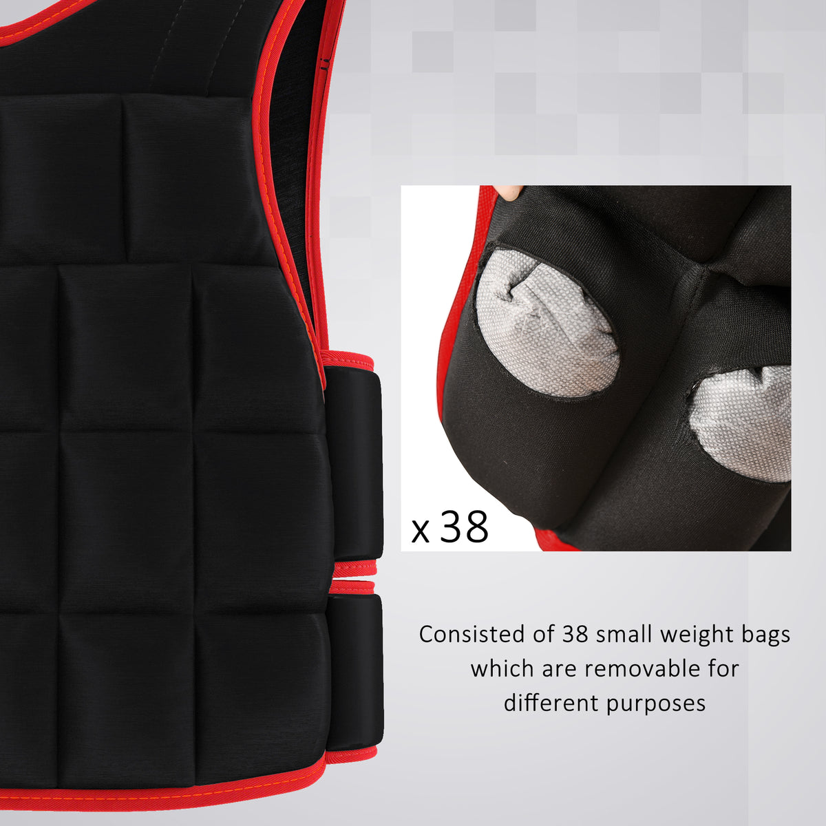 Weight Vest Adjustable Exerice Workout W/ 36 Weights Padding Fitness Black - Top Beat Cart