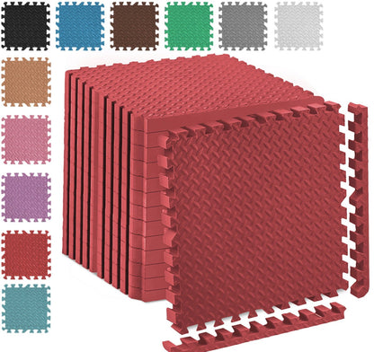 EVA INTERLOCKING FLOOR MATS SOFT FOAM GYM FLOORING MAT YOGA TILES 25 MM 60X60Cm - Top Beat Cart