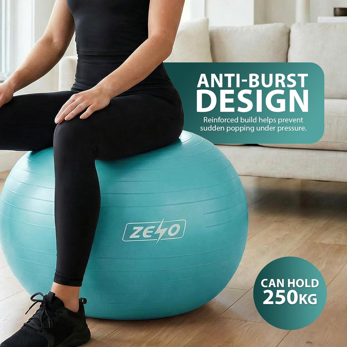 EXERCISE GYM BALL SWISS PILATES YOGA CORE TRAINING PREGNANCY BIRTHING ANTI-BURST - Top Beat Cart