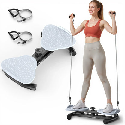 【Live Link Only】Merach Waist Twist Machine Slim Toned Abs Waist Twister Double Non-Slip No Noise Use Exercise Equipment Abdominal Roller Workout for Women Summervibes