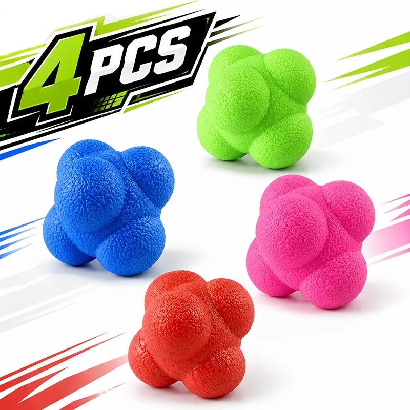 Hexagon Reaction Ball Agility Training Ball for Basketball Football Adult Coordination Reflex Sports Fitness Training Ball - Top Beat Cart