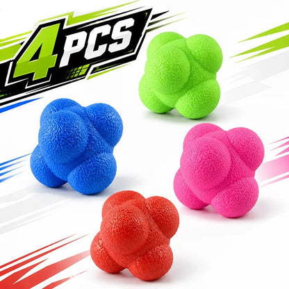 Hexagon Reaction Ball Agility Training Ball for Basketball Football Adult Coordination Reflex Sports Fitness Training Ball - Top Beat Cart