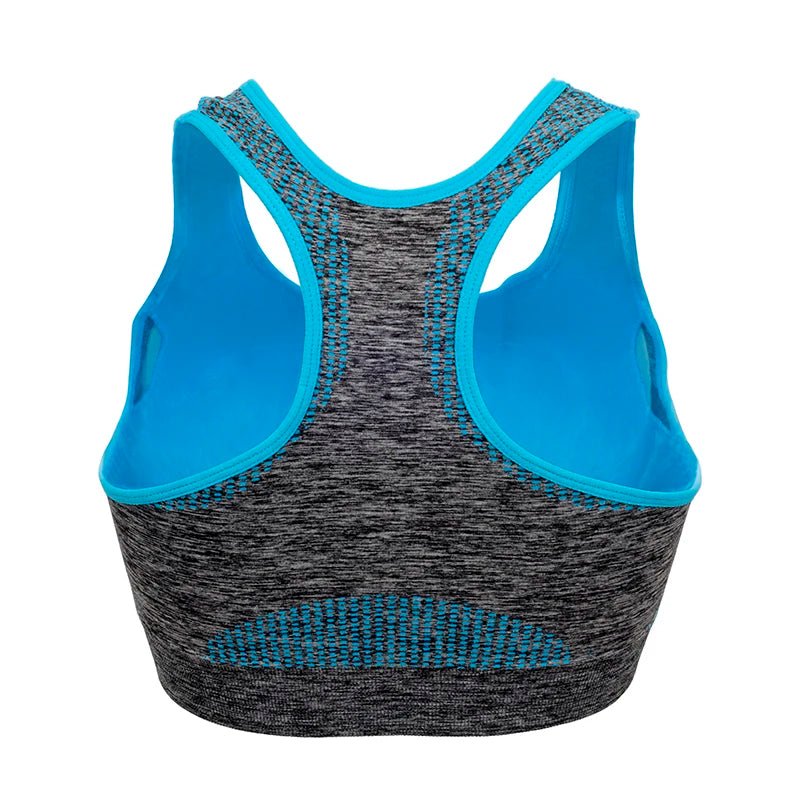 Shockproof Quick Dry Sports Crop Top Women Padded Gather Yoga Bra Push up Gym Running Seamless Workout Fitness Bra - Top Beat Cart