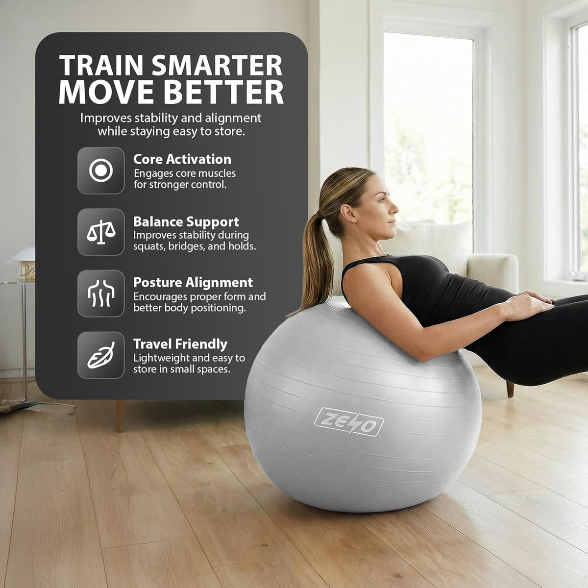EXERCISE GYM BALL SWISS PILATES YOGA CORE TRAINING PREGNANCY BIRTHING ANTI-BURST - Top Beat Cart