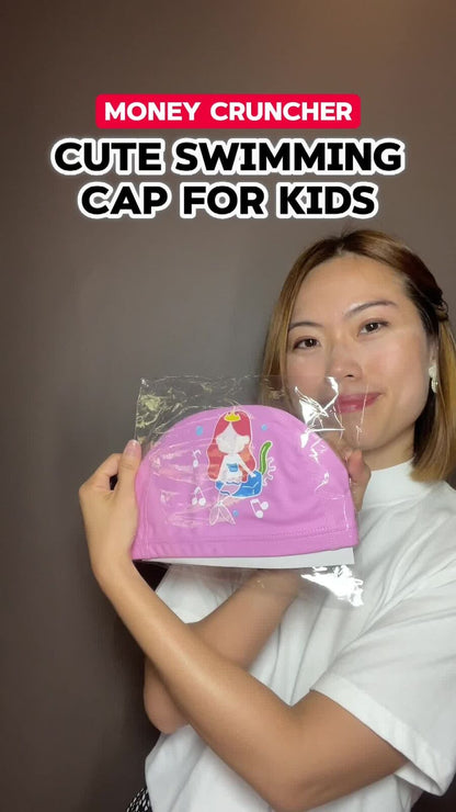 Kids Swimming Cap | Girls Boys Unisex Swim Pool Hat Waterproof Silicone Durable