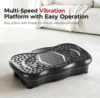 Hophorse Vibration Plate Exercise Machine 180 Speed Oscillating Platform 330 Lbs Capacity Full-Body Workout for Men Women Home Gym with Remote LED Display Vertical Stepper