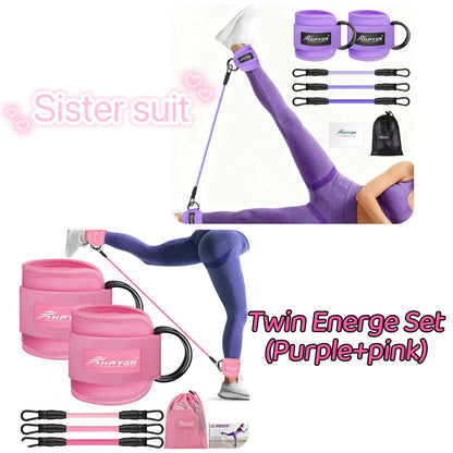HPYGN Ankle Resistance Bands, Ankle Bands for Working Out with Cuffs, Resistance Bands for Leg Butt Training Workout Equipment for Kickbacks Hip Gluteus Training Exercises, Ankle Strap with Exercise Bands