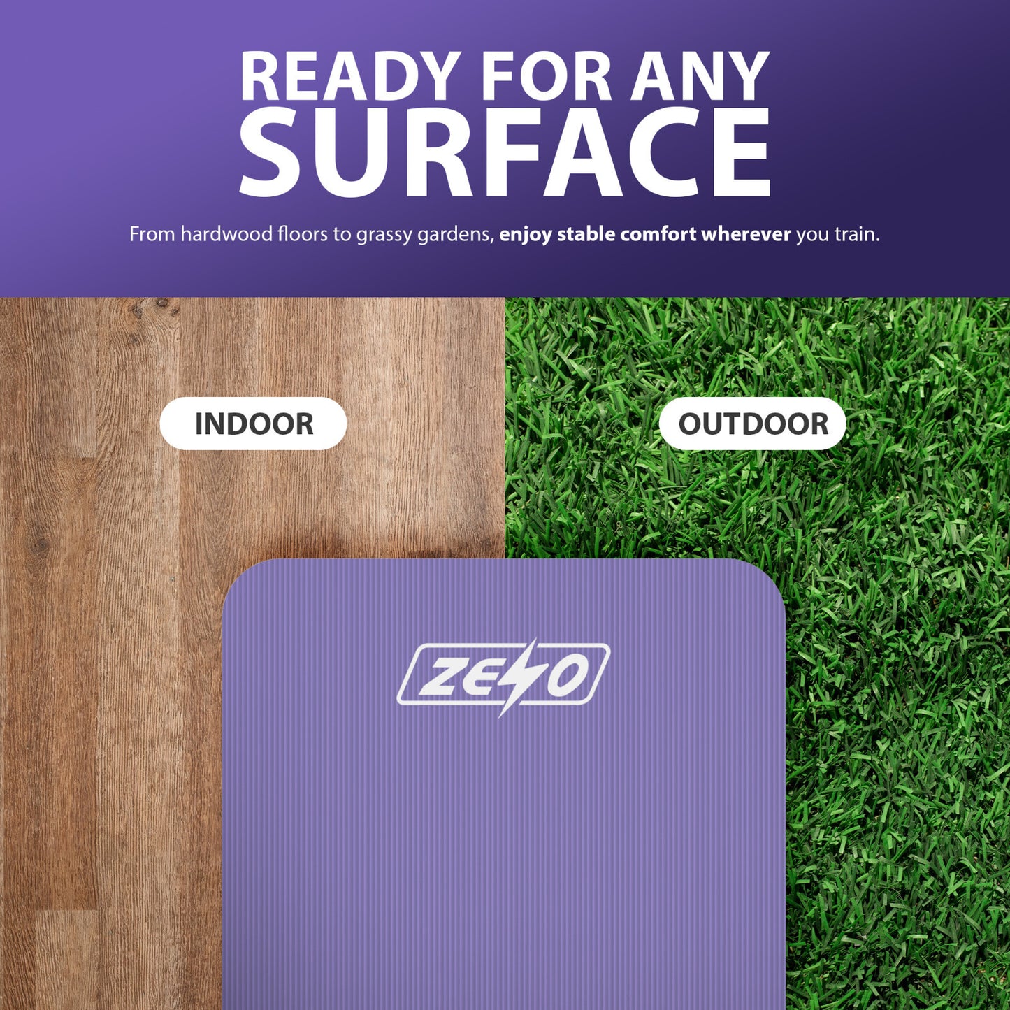 YOGA MAT 10MM THICK EXERCISE MAT GYM WORKOUT FITNESS PILATES HOME NON SLIP NBR