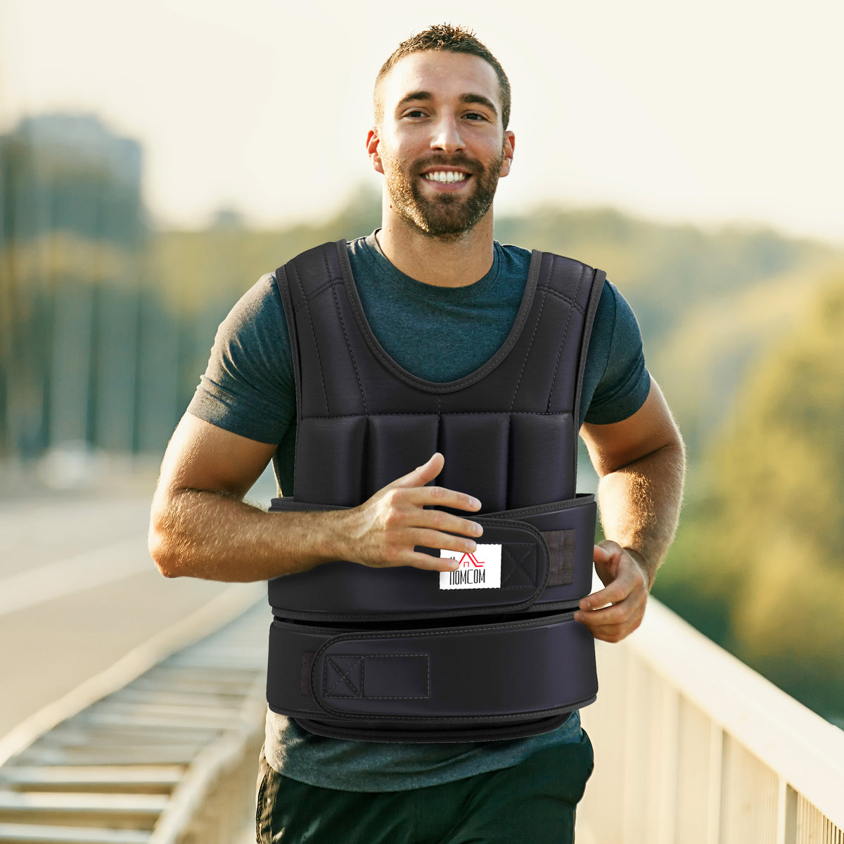 Weight Vest Adjustable Exerice Workout W/ 36 Weights Padding Fitness Black - Top Beat Cart