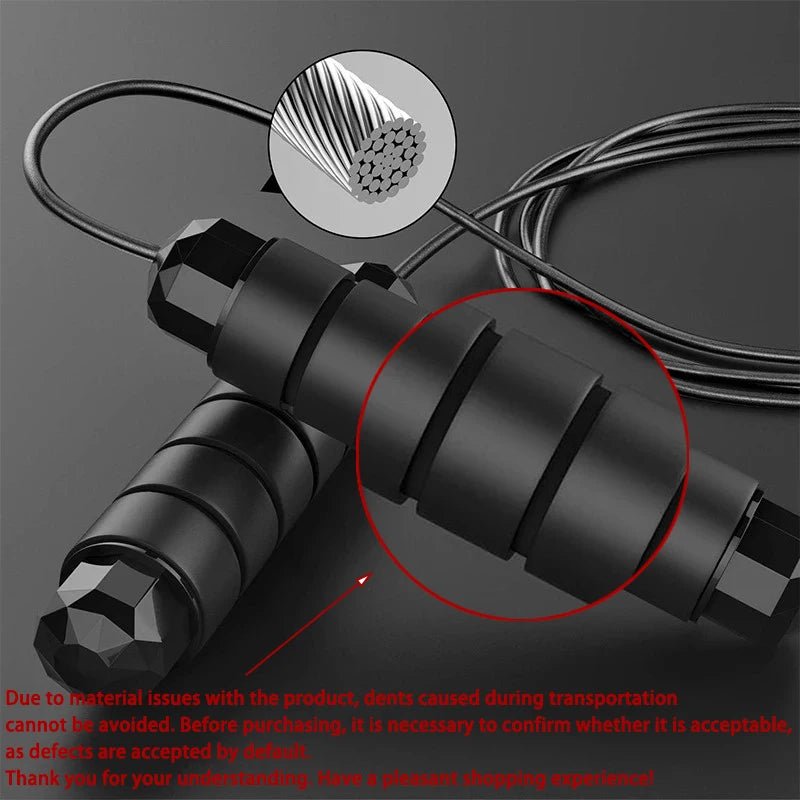 With Ball Bearings Adjustable Tangle-Free Speed Wire Jump Rope Workout with Foam Handles for Fitness Home Workouts and Slim Body - Top Beat Cart