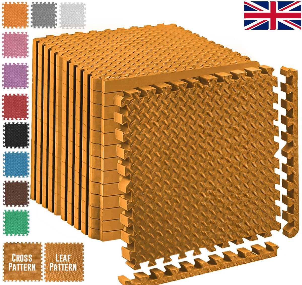 EVA INTERLOCKING FLOOR MATS SOFT FOAM GYM FLOORING MAT YOGA TILES 25 MM 60X60Cm - Top Beat Cart