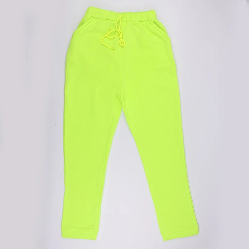 2023 Neon Green Solid Tracksuit Women 2 Piece Sets Casual Outfit Pants Set Suit Long Sleeve Clothing Set Streetwear Femme - Top Beat Cart