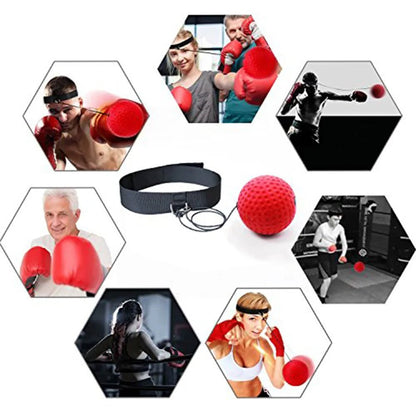 Boxing Magic Ball Reflex Speed Training with Headband Boxing Punching Balls Hand Eye Coordination Fitness Martial Arts Supplies - Top Beat Cart