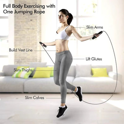 With Ball Bearings Adjustable Tangle-Free Speed Wire Jump Rope Workout with Foam Handles for Fitness Home Workouts and Slim Body - Top Beat Cart