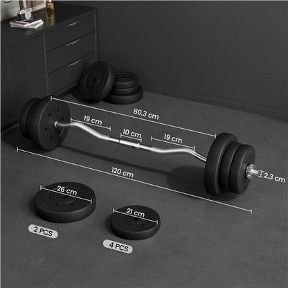 Barbell Weight Set 30Kg/25Kg/20Kg Barbell Adjustable Gym Weight for Home Fitness - Top Beat Cart