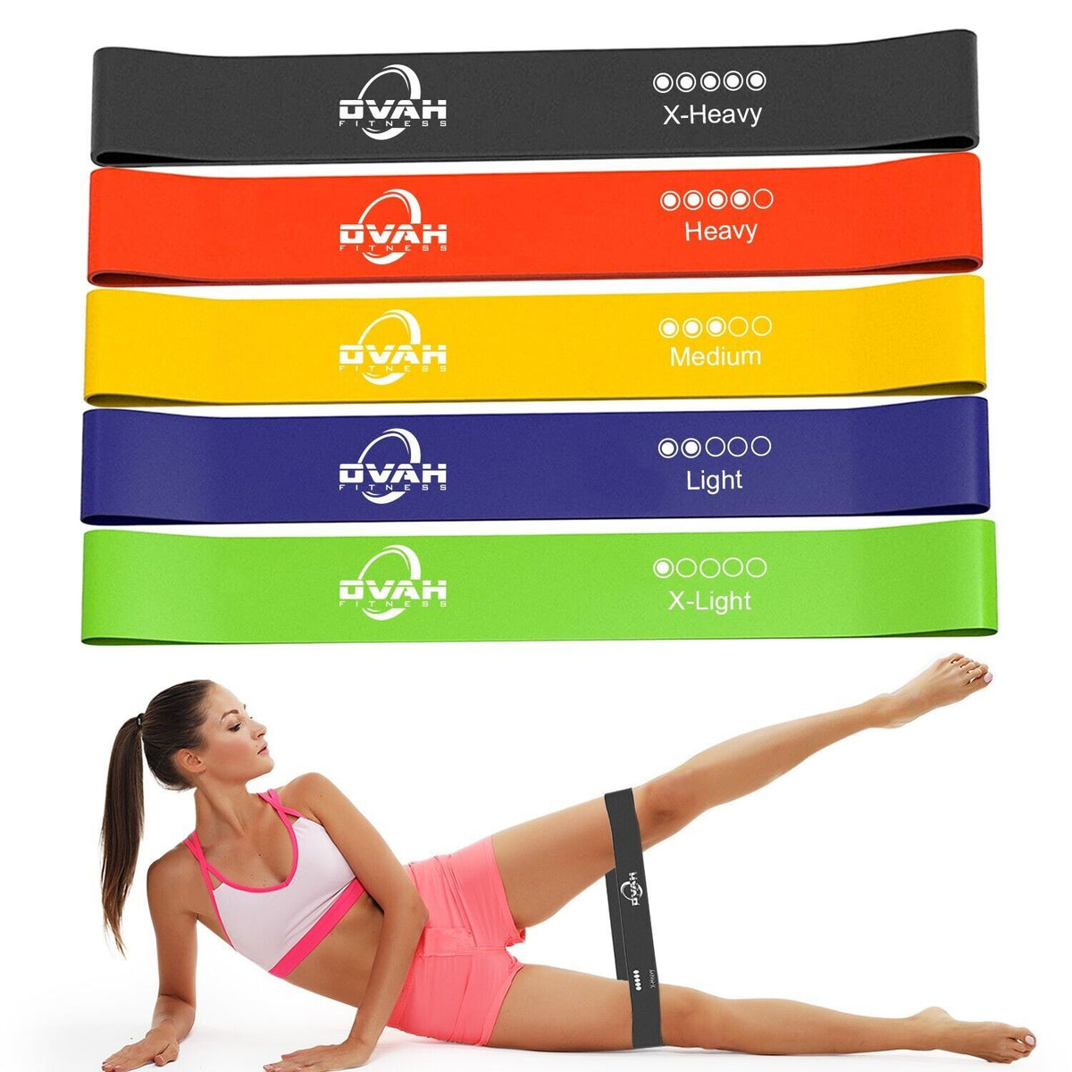Resistance Bands Exercise Sports Loop Fitness Home Gym Yoga Latex Set or Singles - Top Beat Cart