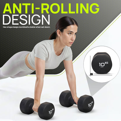 Neoprene Dumbbells Hand Weights Pair Exercise Iron Set Home Gym Fitness Aerobic - Top Beat Cart