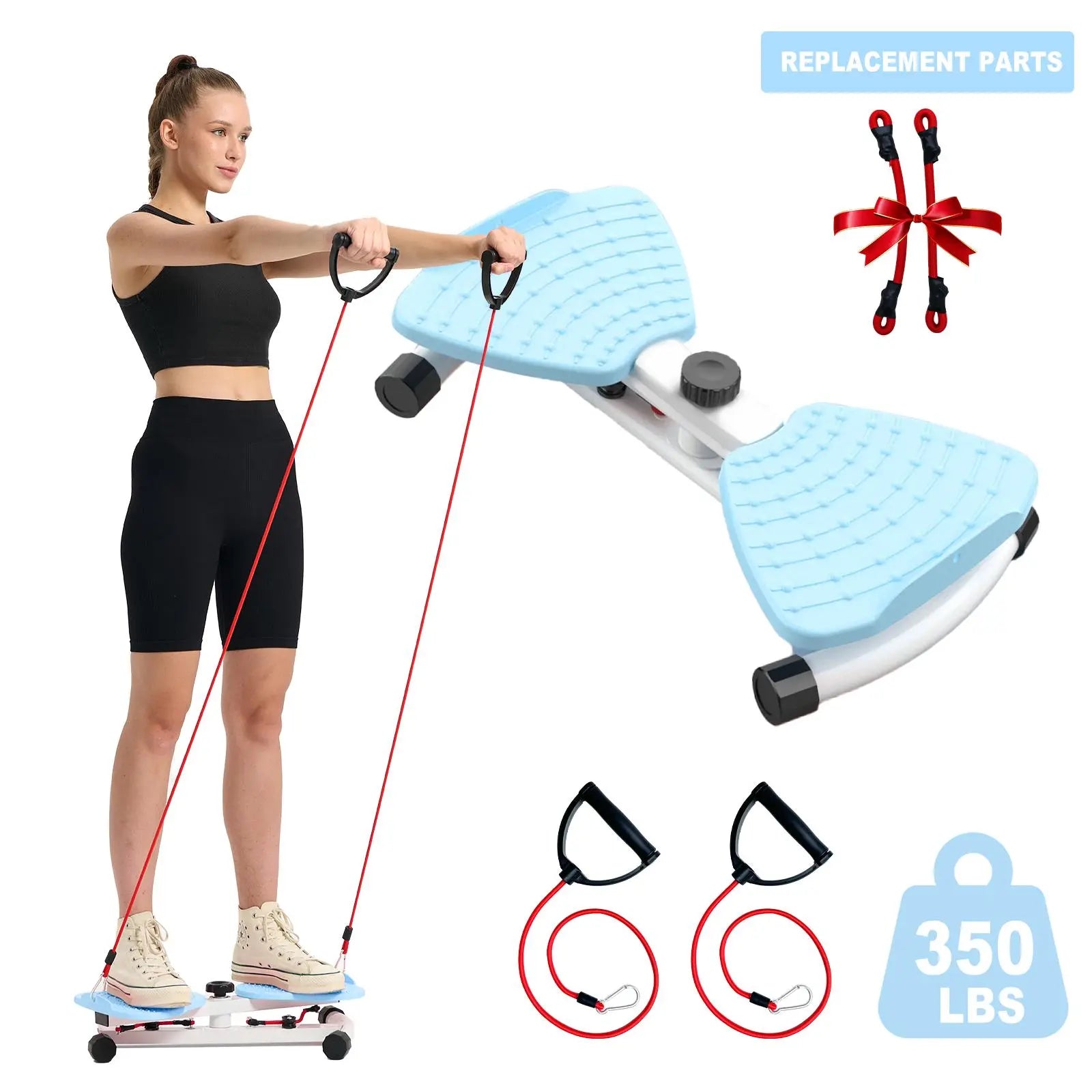 HOTWAVE Ab Board Waist Twist Machine and Women Core Workout Exercise Equipment Portable Waist Toner for Aerobic Exercise Summervibes