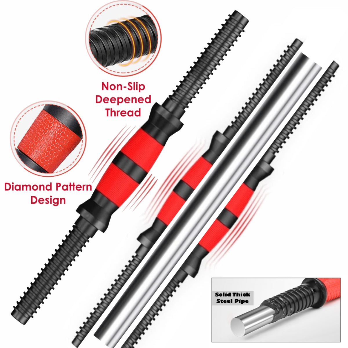 15/20/30/40 Kg Dumbbell Barbell Weight Set Pair Hand Weights Gym Fitness Workout - Top Beat Cart
