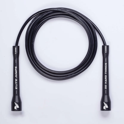 Elite Jumps Do Hard Things 6Mm PVC Jump Ropes for Fitness - Indoor/Outdoor Adjustable Boxing Jump Rope W/ Unbreakable Handles & Ultra-Durable Non-Kinking PVC - Skipping Rope for Men & Women & Boxer Rope Jump Rope