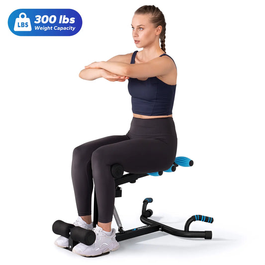 Merach Deep Squat Machine, Multi Level Adjustable Structure with 300Lbs Weight Capacity, Versatile Gear for Abs Glutes Legs Arms Shaping, Practical Sit up Push up Workout Tools, Fitness Equipment for Daily Home Gym Workouts Summervibes
