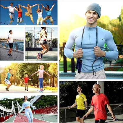 With Ball Bearings Adjustable Tangle-Free Speed Wire Jump Rope Workout with Foam Handles for Fitness Home Workouts and Slim Body - Top Beat Cart