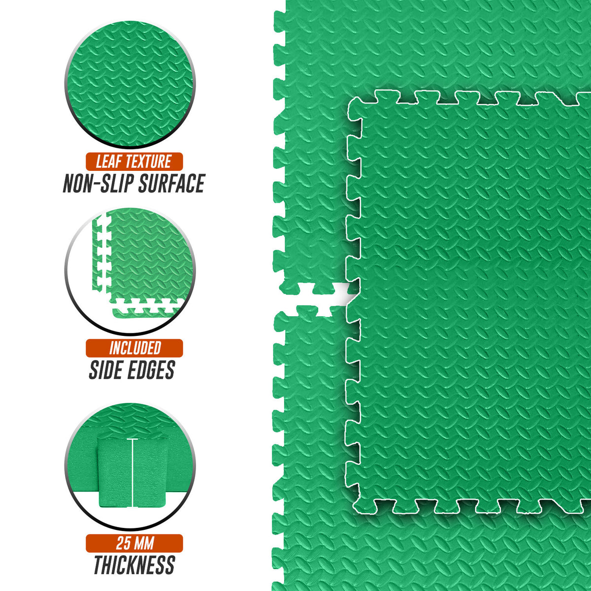 EVA INTERLOCKING FLOOR MATS SOFT FOAM GYM FLOORING MAT YOGA TILES 25 MM 60X60Cm - Top Beat Cart