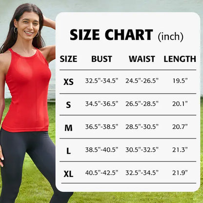 ATTRACO Women Workout Tank Tops with Built in Bra Basic Ribbed Tank Top Crew Neck Racerback Athletic Camisole Seamless