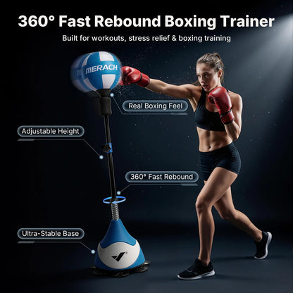 Merach Boxing Bag Punching Bag with Stand Height Adjustable - Speed Bag for Training, Boxing Equipment, Stress Relief & Fitness Boxing Equipment Summervibes