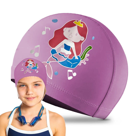 Kids Swimming Cap | Girls Boys Unisex Swim Pool Hat Waterproof Silicone Durable