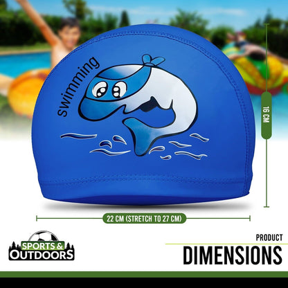 Kids Swimming Cap | Girls Boys Unisex Swim Pool Hat Waterproof Silicone Durable
