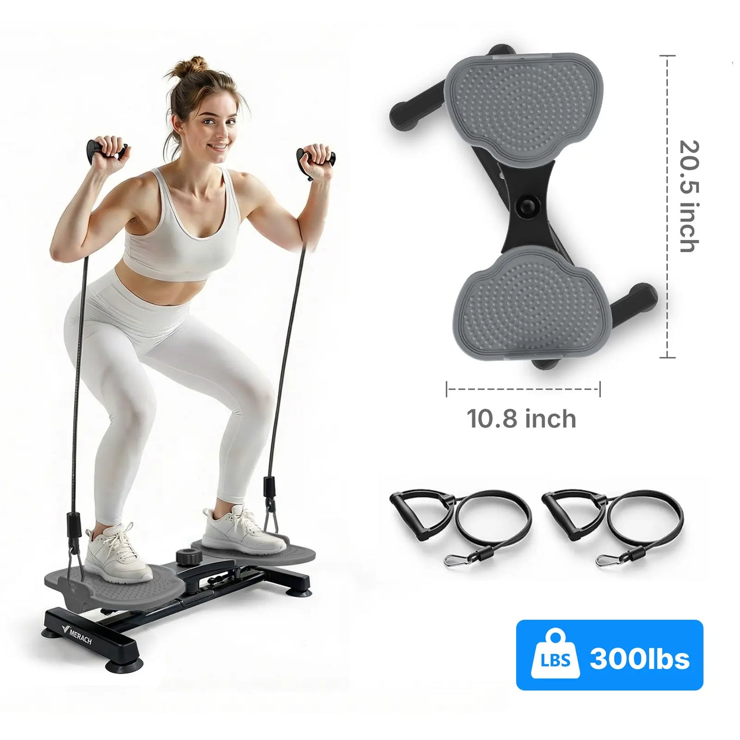 【Live Link Only】Merach Waist Twist Machine Slim Toned Abs Waist Twister Double Non-Slip No Noise Use Exercise Equipment Abdominal Roller Workout for Women Summervibes