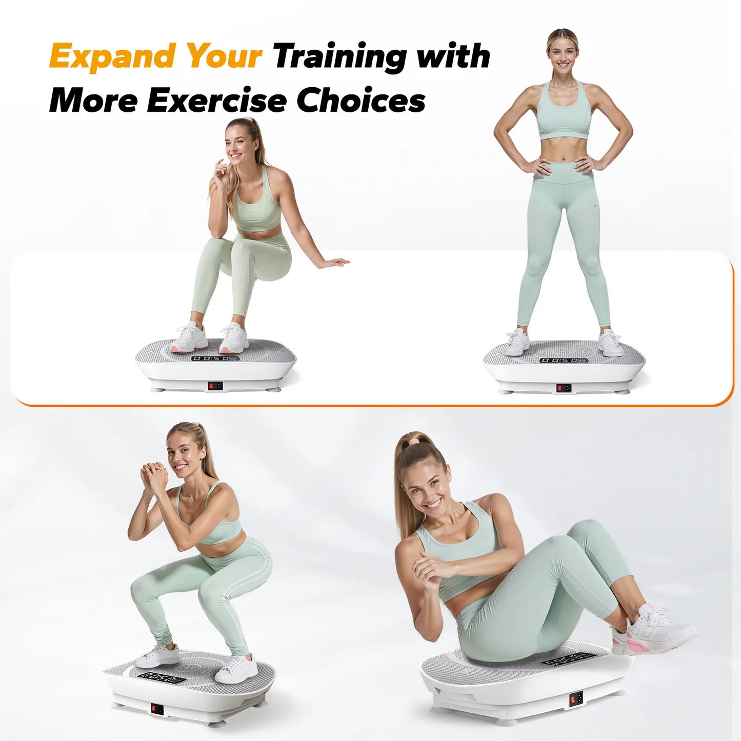 Merach Slim Vibration Plate Exercise Machine, Compact Portable with Easy Control Panel, Whole Body Low Impact Workout, High Frequency Vibration for Lymphatic Drainage, Fitness Platform for Home Gym