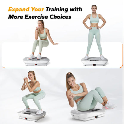 Merach Slim Vibration Plate Exercise Machine, Compact Portable with Easy Control Panel, Whole Body Low Impact Workout, High Frequency Vibration for Lymphatic Drainage, Fitness Platform for Home Gym