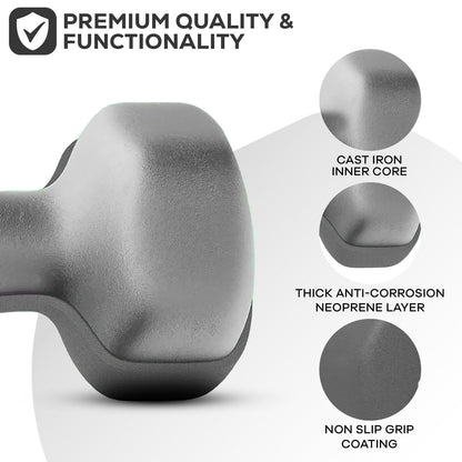 Neoprene Dumbbells Hand Weights Pair Exercise Iron Set Home Gym Fitness Aerobic