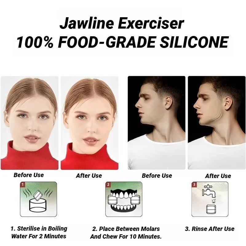 U Shape New Facial Jaw Exerciser and Neck Toning Jawline for Men Women Face Muscle Trainin Resistance Levels Double Chin Reducer - Top Beat Cart