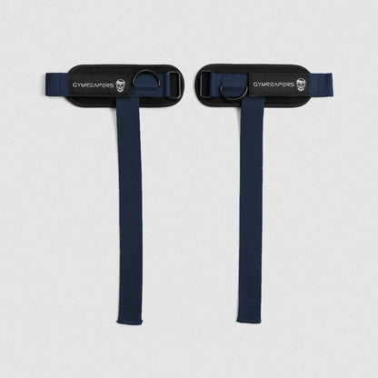 Gymreapers Griplink Lifting Straps with Cushioned Wrist Cuff 14.5" Cotton Strap Anti-Slip Silicone Beads 5Mm Steel D-Ring for Free-Weight & Cable Training